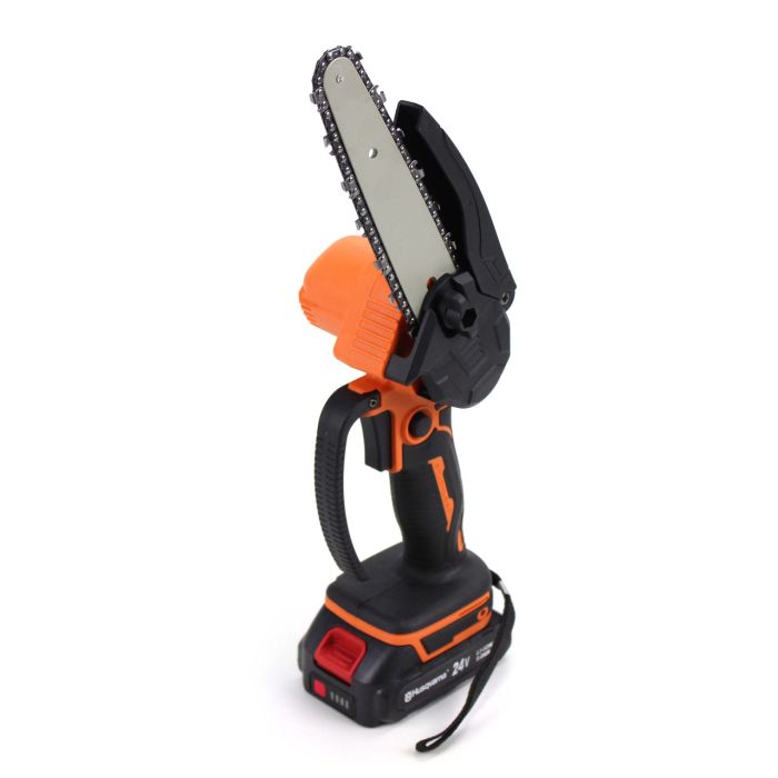 Ланцюгова акумуляторна міні-пила Husqvarna 65iXP KIT (24V, 5Аh) Ручний веткоріз Хускварна з шиною 15 см і двома АКБ для дерев