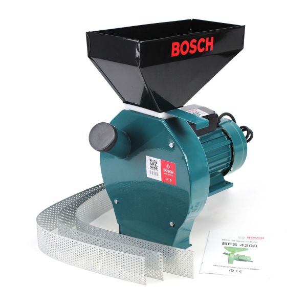 Зернодробилка 4200 Вт 300 кг/ч Bosch BFS 4200 Кормоподрібнювач для зерна і початків кукурудзи 