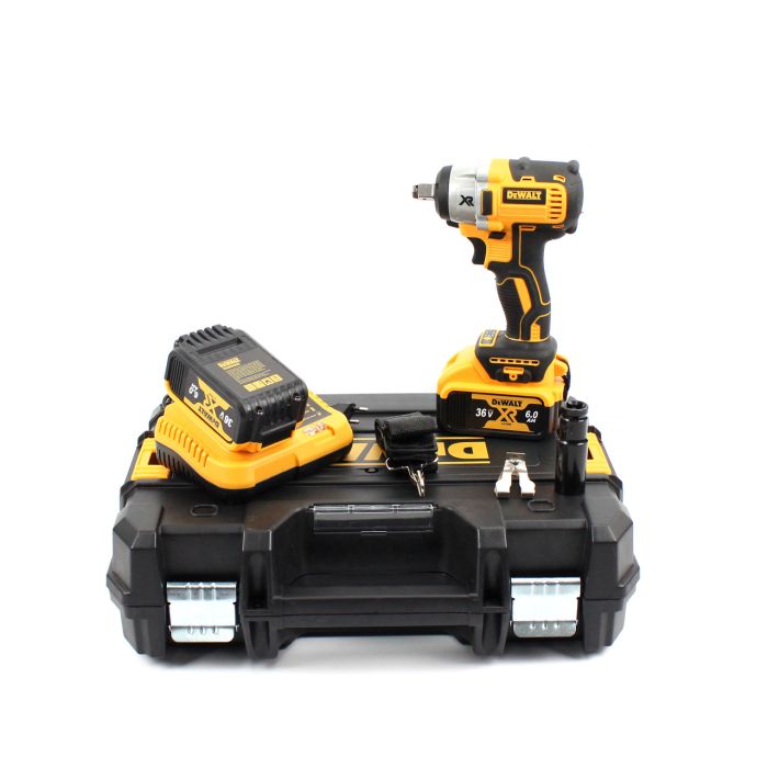 Гайковерт акумуляторний DeWalt DCF922D2T (36V, 5Ah) Гайковерт Деволт 447Nm з регулюванням обертів + ​​2АКБ у кейсі