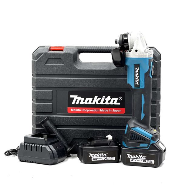 Болгарка акумуляторна Makita DGA504ZL (48V, 125 мм) Потужна шліфмашина з двома АКБ по 48 вольтів