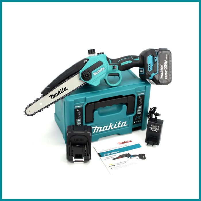 Аккумуляторная мини-пила Makita DUC155HN-8 (36V, 5AH, шина 20 см) с автоматической смазкой цепи TC