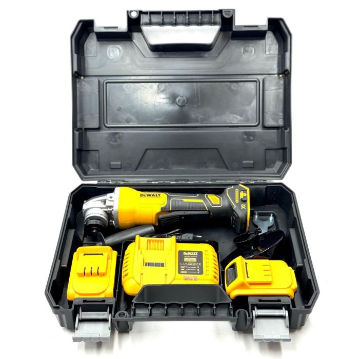Угловая аккумуляторная шлифмашина DeWalt DCG413 (48V, 6Ah, диск 125мм) Болгарка Деволт с 2 АКБ для резки и шлифовки