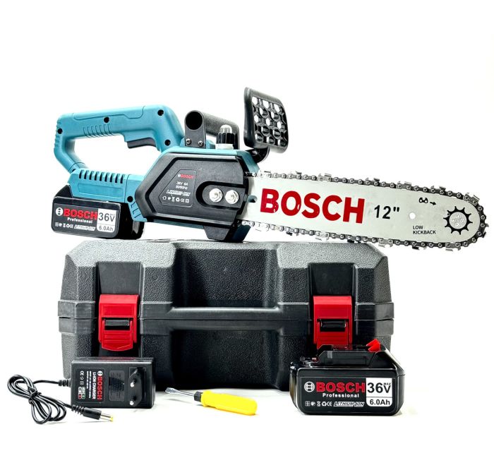 Ланцюгова акумуляторна пила Bosch EasyCut 36 (36V, 6Аh) АКБ пила Бош з шиною 30 см для обрізки гілок у кейсі
