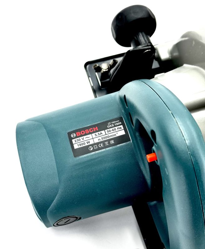 Дискова циркулярна пилка Bosch GKS1800 (1800 Вт, 5500 об/хв) Циркулярка Бош електрична з направляючою для дому