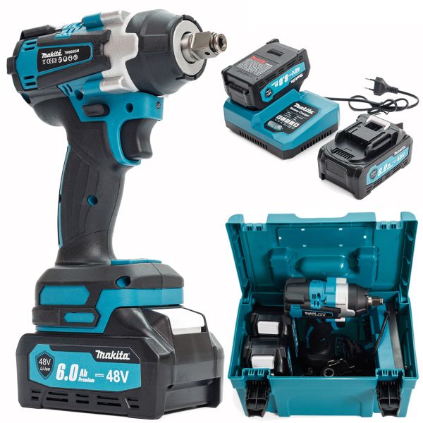 Безщітковий акумуляторний ударний гайковерт Makita TW005GM (48V, 6AH) Потужний гайковерт Макіта з насадками
