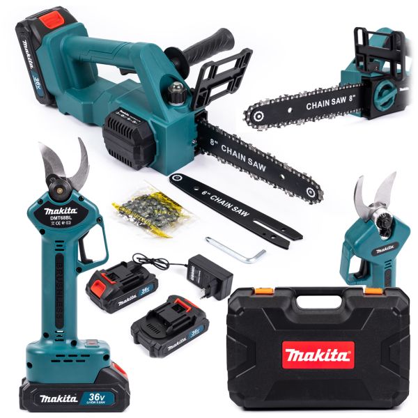 Набір акумуляторний Makita 2в1 (Секатор DMT68BL + Пила DUC301Z LTX 20см) Безщітковий комплект Макіта (36V) + 2АКБ