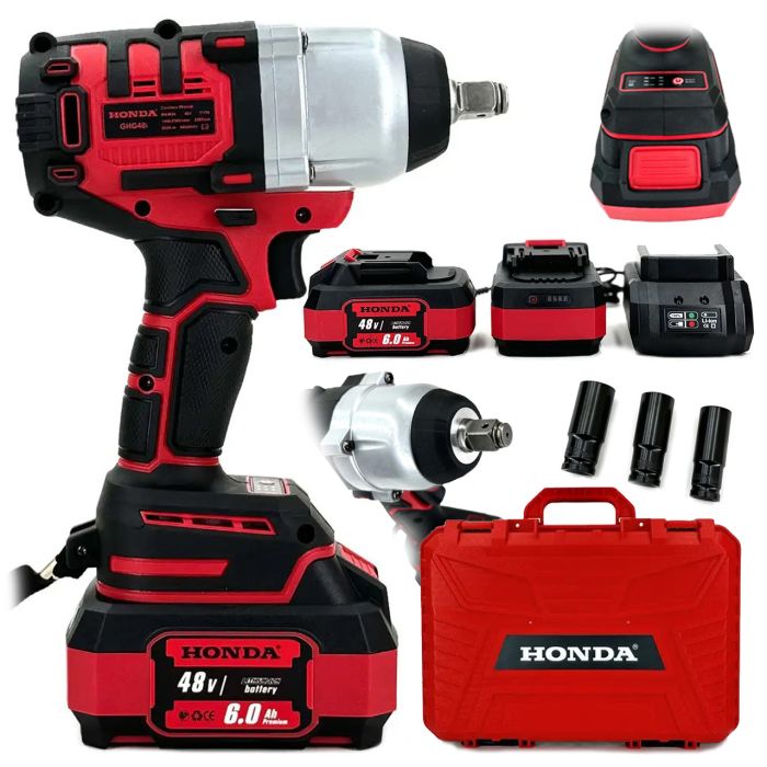 Аккумуляторный бесщеточный гайковерт HONDA GHG48i (48V, 6AH) Мощный ударный гайковерт Хонда в кейсе