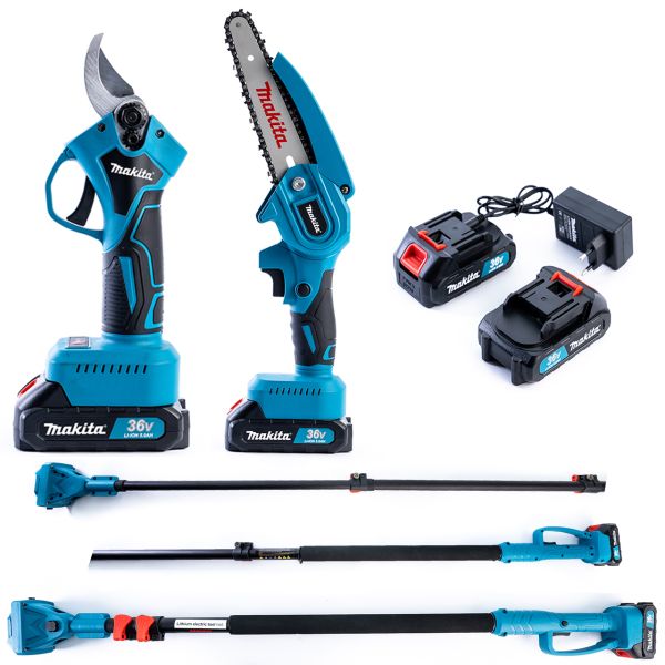 Набір Makita 3в1 ( 36 V 5 Ah) Мініпила DUC155HN+Секатор DUP365+телескопічна штанга 3 м Висоторіз Макіта