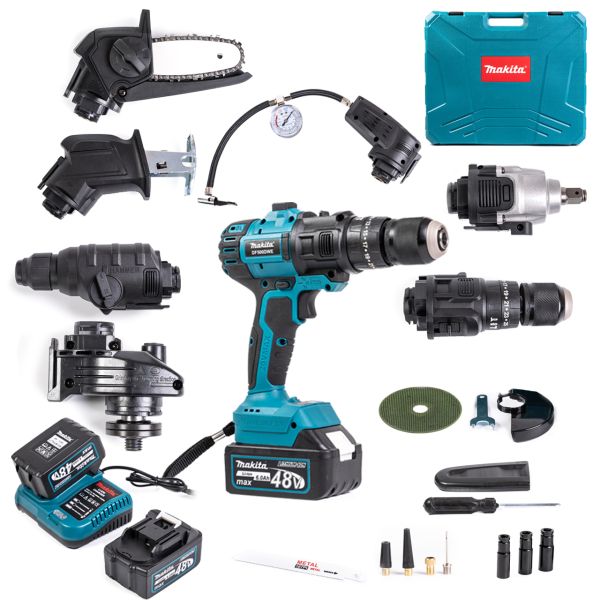 Аккумуляторный многофункциональный набор Makita 7в1 DF500DWE (48V, 6Ah) Мультитул Макита с кейсом и 2 АКБ