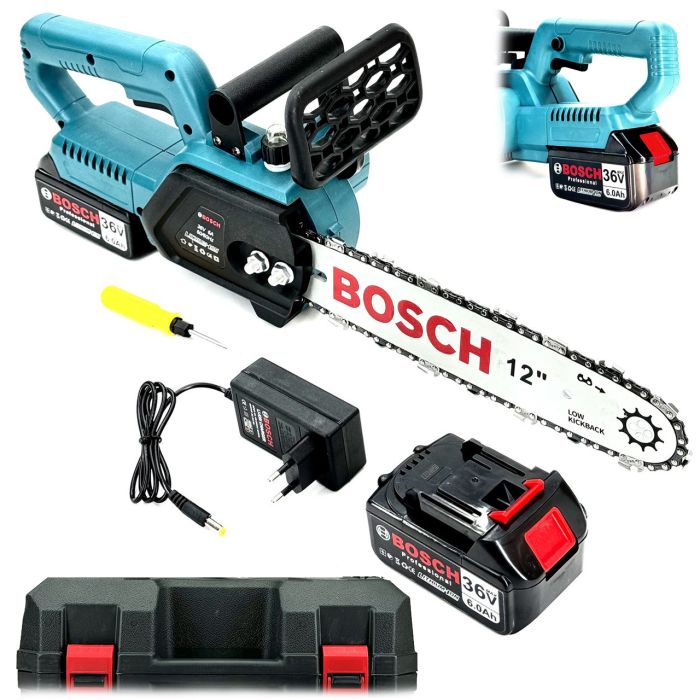 Ланцюгова акумуляторна пила Bosch EasyCut 36 (36V, 6Аh) АКБ пила Бош з шиною 30 см для обрізки гілок у кейсі