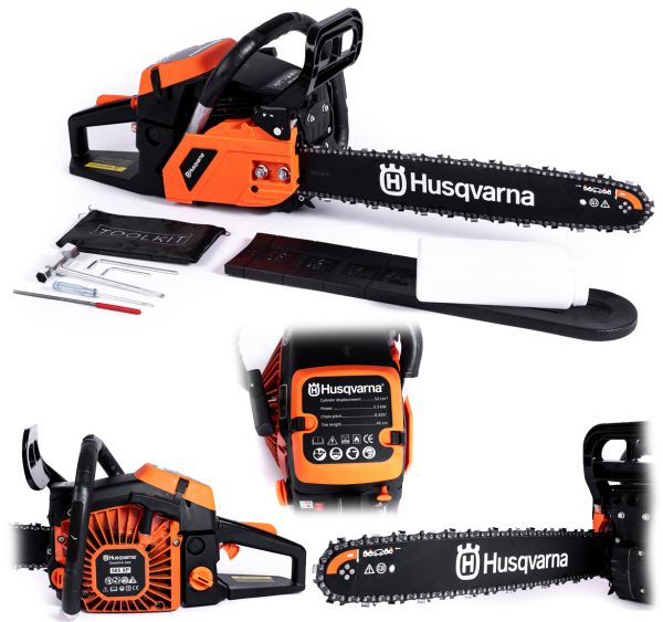 Бензинова пила Husqvarna 585 XP (5,3 кВт, шина 45 см) Ланцюгова бензопила Хускварна для дров з бічним натягом