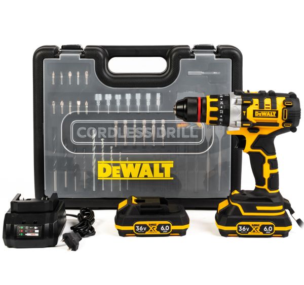 Аккумуляторный шуруповерт DeWalt DCD996P2 (36V, 6Ah) Ударный бесщеточный шуруповерт Деволт 13мм с набором инструмента