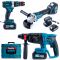 Безщітковий акумуляторний набір Makita 3в1 48V Шуруповерт DHP485BL+перфоратор DHR330Z+Болгарка DGA554ZL