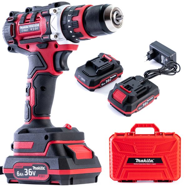 Ударний акумуляторний дриль-шуруповерт Makita DHP486 (36V, 6 AH) Макіта 10 мм з двома акумуляторами