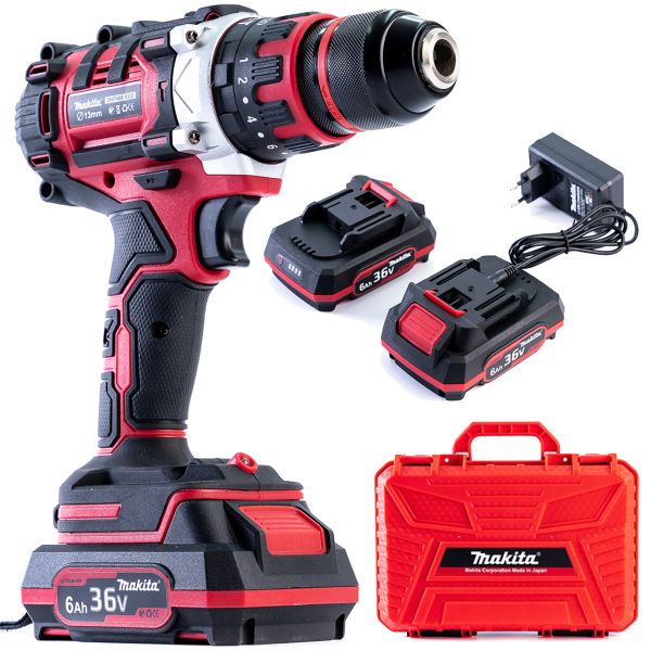 Ударний безщітковий акумуляторний дриль-шуруповерт Makita DHP488 (36V, 6 AH) Макіта з металом патроном 13 мм