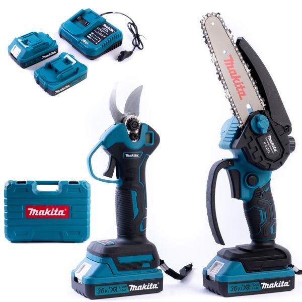 Акумуляторний набір 2в1 Makita 36V Секатор DMT66BL + Мініпила DUC155HN Безщітковий АКБ інструмент Макіта