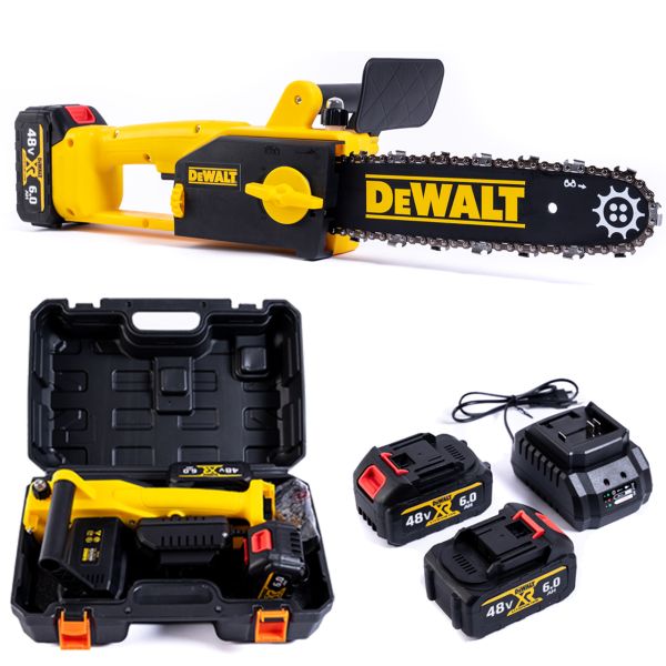 Акумуляторна ланцюгова пила DeWalt DCM569N (48V, 6 Ah) Безщіткова АКБ пила Девольт із шиною 30 см для дачі