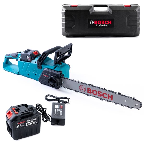 Акумуляторна ланцюгова пила Bosch GSR340iW (48V, 12 A/h) Безщіткова АКБ пила Бош шина 45 см для дров