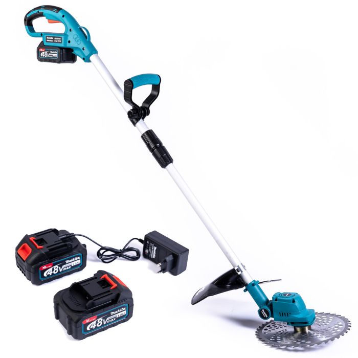 Коса аккумуляторная бесщеточная Makita DUR365ZLX (48V 6Ah) АКБ триммер садовый с 2 аккумуляторами Макита