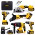 Набор аккумуляторный DeWalt 5в1 48V (Шуруповерт + Гайковерт + Перфоратор + УШМ + Циркулярка) Бесщеточный АКБ набор Деволт 5в1