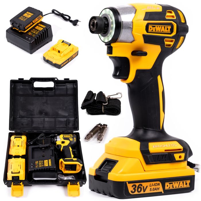 Акумуляторний гвинтоверт DeWalt DCF890NT (36V, 5Ah) Безщітковий АКБ гвинтоверт Деволт з регулюванням і підсвіткою