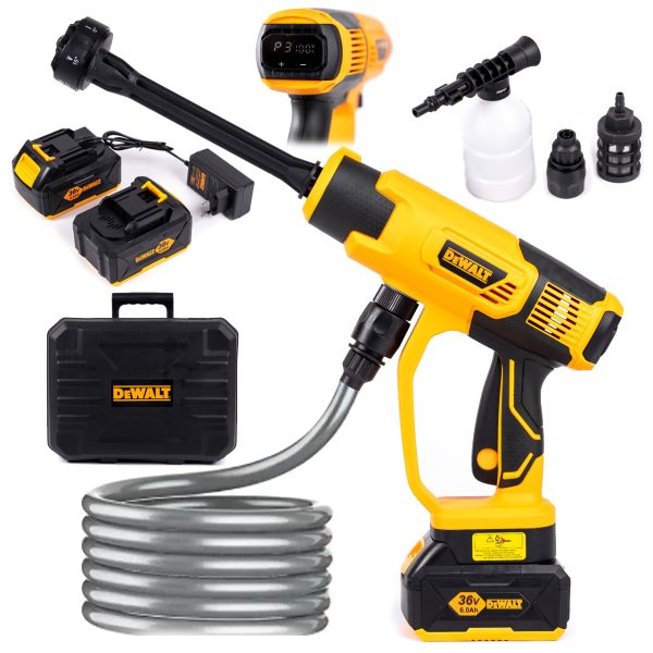 Акумуляторна міні-мийка DeWalt DCPW60 (36V, 6Ah 40 бар) Безщіткова ручна АКБ мийка Деволт для автомобіля