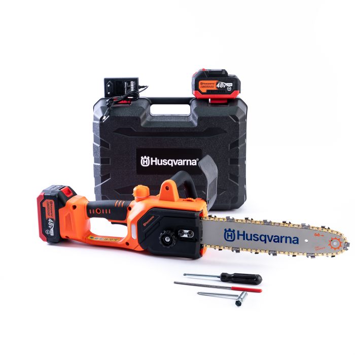 Акумуляторна пила Husqvarna 200IXP KIT (48V 6AH) Безщіткова АКБ пила Хускварна із шиною 30 см з батареями