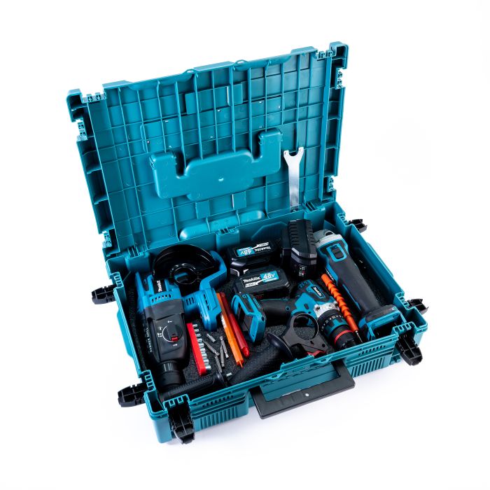 Безщітковий акумуляторний набір Makita 3в1 48V Шуруповерт DHP485BL+перфоратор DHR330Z+Болгарка DGA554ZL