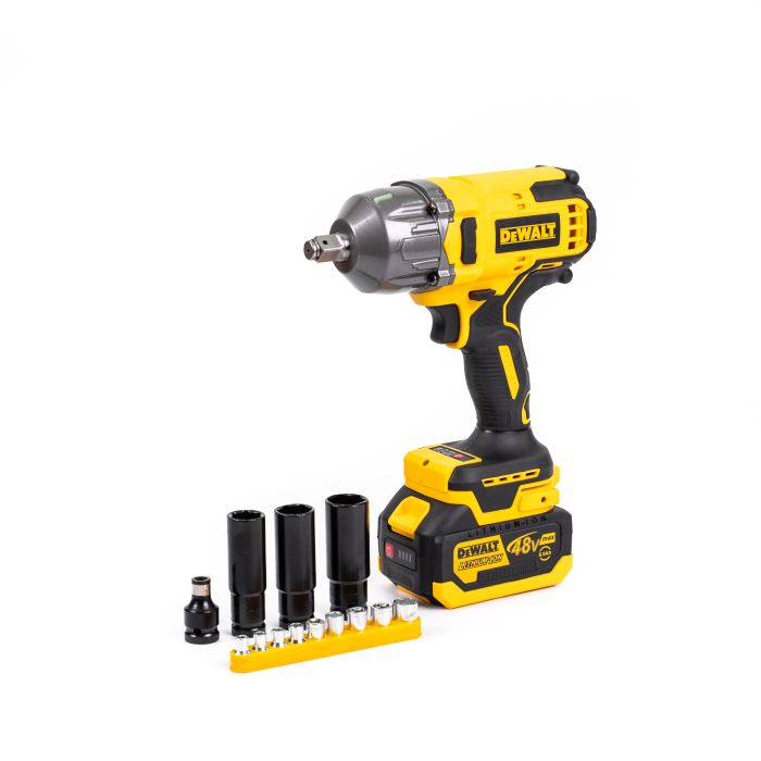 Ударний акумуляторний гайковерт DeWalt DCF965P2T (48V 6Ah, 800 Nm) Безщітковий гайковерт Деволт з комплектом інструментів