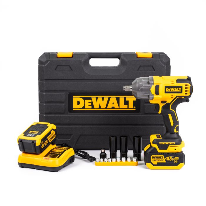 Ударний акумуляторний гайковерт DeWalt DCF965P2T (48V 6Ah, 800 Nm) Безщітковий гайковерт Деволт з комплектом інструментів