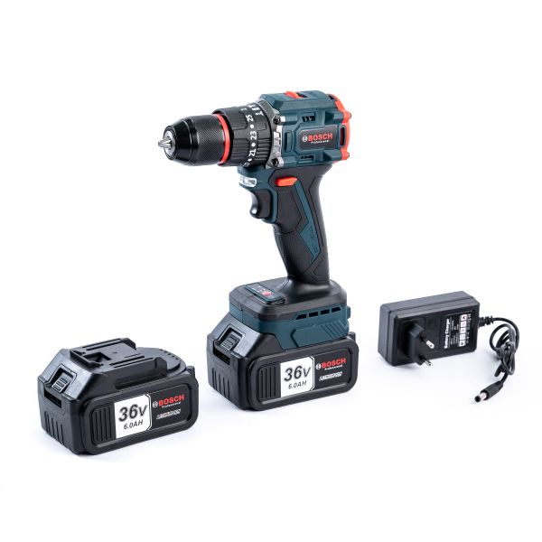 Акумуляторний ударний безщітковий шуруповерт Bosch GSB186-2li (36 V, 6 Ah) Дриль-Шуруповерт Бош із набором