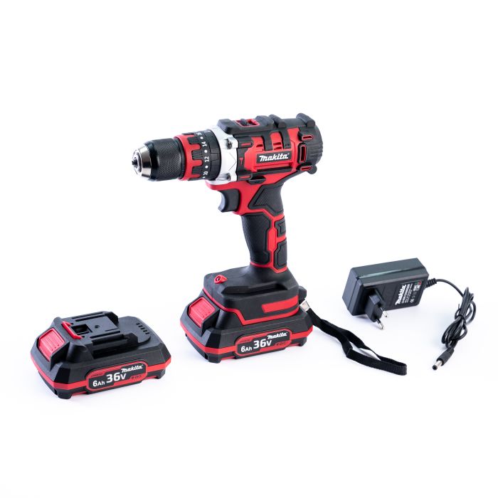 Шуруповерт акумуляторний Makita DHP486 (36V, 6Ah) Шуруповерт Макіта з ударом і швидкозатискним патроном 10мм в кейсі