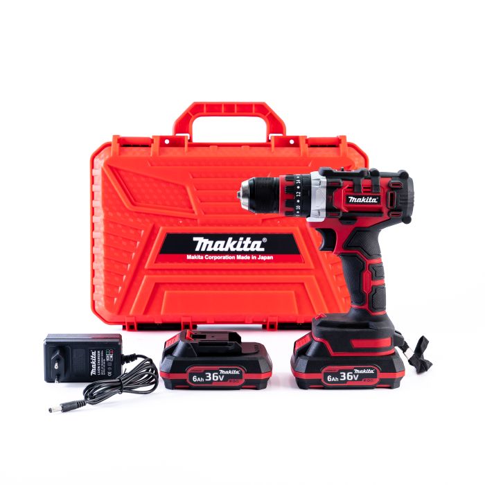 Шуруповерт акумуляторний Makita DHP486 (36V, 6Ah) Шуруповерт Макіта з ударом і швидкозатискним патроном 10мм в кейсі