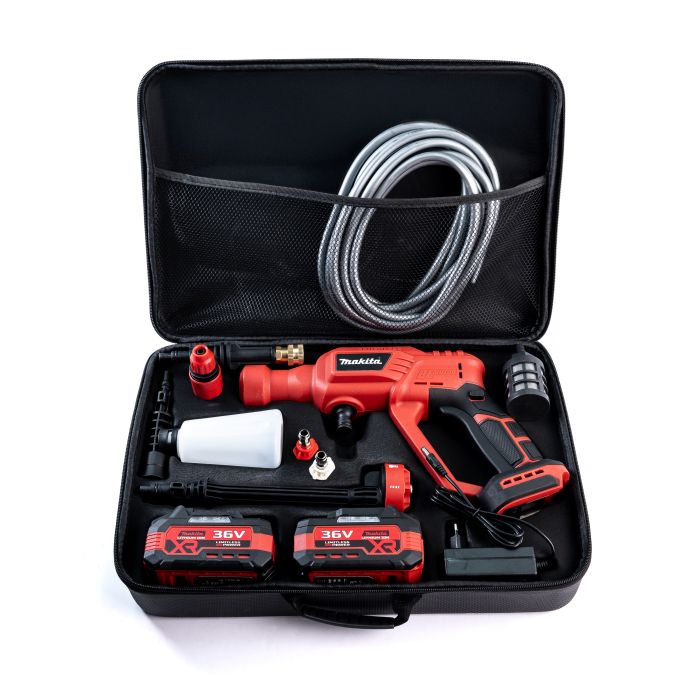 Безщіткова акумуляторна мийка Makita DXR-928 RED ( 36V, 40 БАР) Портативна автомийка Макіта з дисплеєм