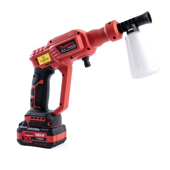Безщіткова акумуляторна мийка Makita DXR-928 RED ( 36V, 40 БАР) Портативна автомийка Макіта з дисплеєм