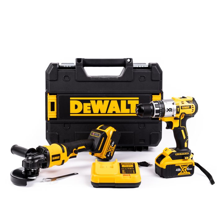 Набор DeWalt 2в1 аккумуляторный (48V 6Ah) Шуруповерт DCD796 + Болгарка бесщеточная DCG405P2 Набор Деволт с 2 АКБ
