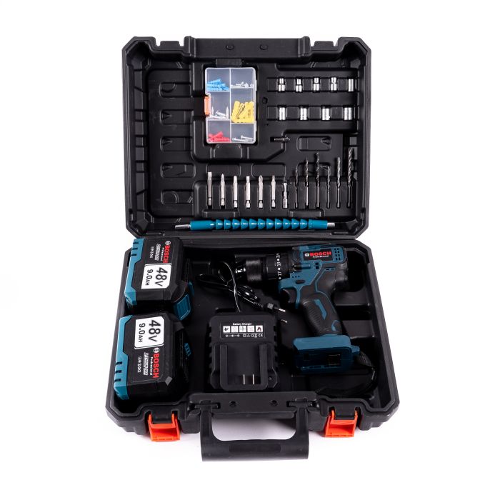 Аккумуляторный ударный бесщеточный шуруповерт Bosch GSR482-2Li (48V, 9Ah) Дрель-Шуруповерт Бош с набором