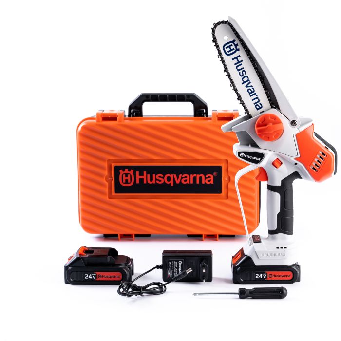 Бесщеточная аккумуляторная пила Husqvarna 85iXP KIT (24V, 5AH) 15 см Мини-пила хускварна с подачей смазки