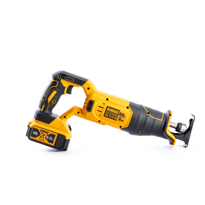 Аккумуляторная сабельная пила DeWalt DCS385N (48V, 6AH) АКБ ножовка Деволт с индикатором заряда