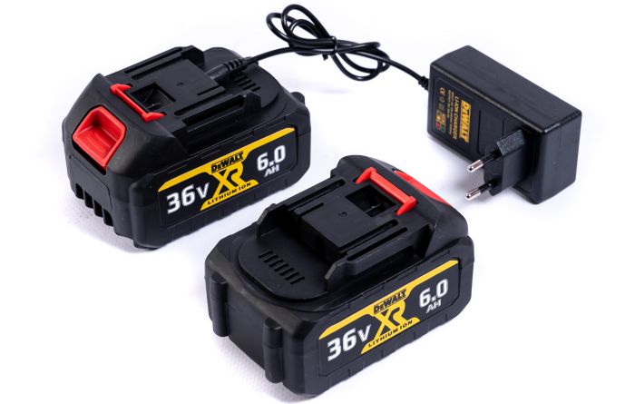 Аккумуляторная цепная бесщеточная пила DeWalt DCM125N (36V, 6Ah) АКБ пила Девольт для дачи с шиной 30см