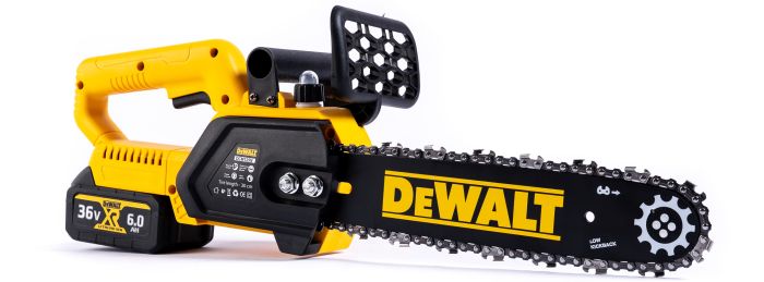 Аккумуляторная цепная бесщеточная пила DeWalt DCM125N (36V, 6Ah) АКБ пила Девольт для дачи с шиной 30см