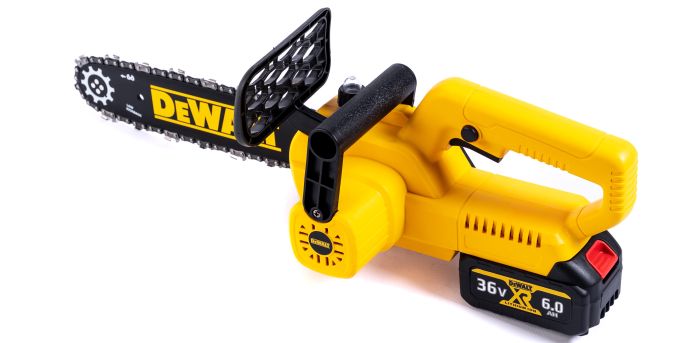 Аккумуляторная цепная бесщеточная пила DeWalt DCM125N (36V, 6Ah) АКБ пила Девольт для дачи с шиной 30см