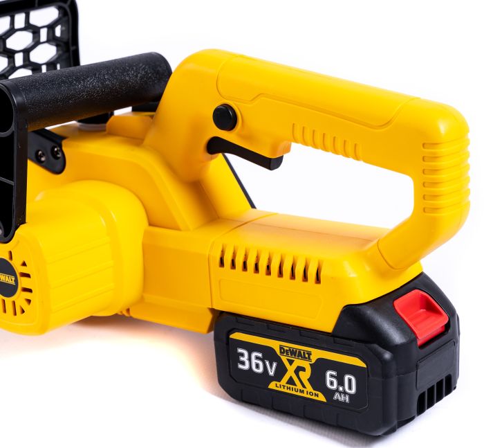 Аккумуляторная цепная бесщеточная пила DeWalt DCM125N (36V, 6Ah) АКБ пила Девольт для дачи с шиной 30см