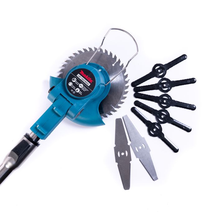 Аккумуляторный садовый триммер Makita UR156DWAE (48V 6Ah) АКБ триммер с 2 аккумуляторами Макита