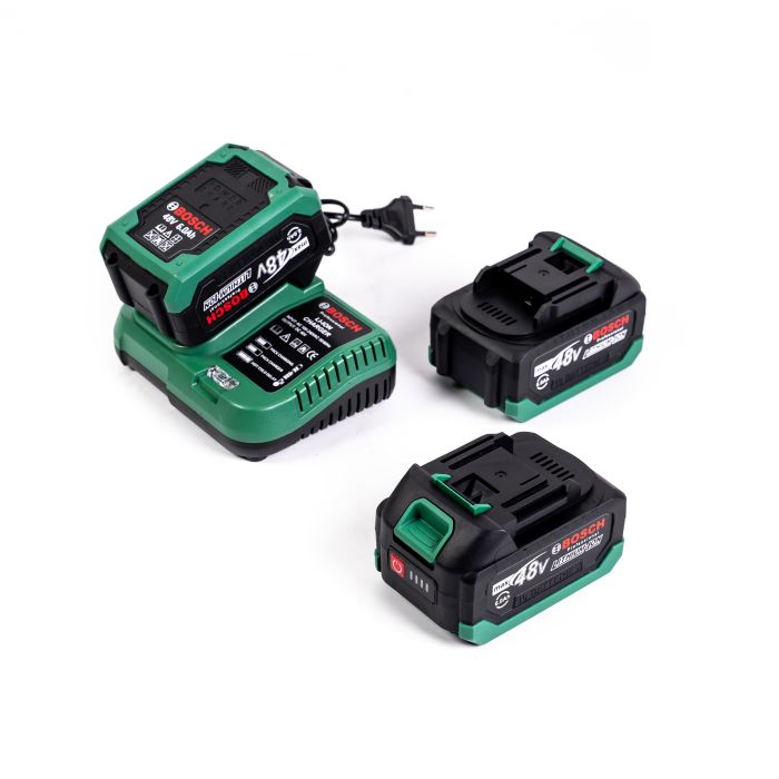 Безщітковий акумуляторний набір Bosch 4в1 (Гайковерт + Шуруповерт + Перфоратор + УШМ) Набір Бош з 3 АКБ по 48V та насадки