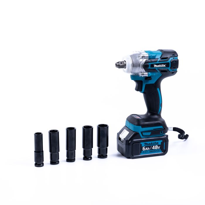 Набор 5в1 Makita 48V (Шуруповерт+УШМ+Гайковерт+ Перфоратор+Циркулярная пила) АКБ набор инструментов Макита