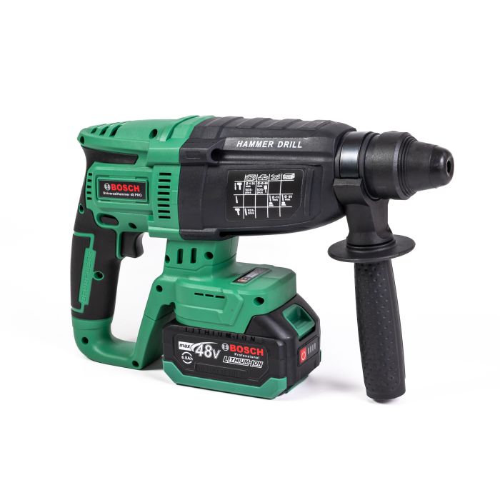 Безщітковий акумуляторний набір Bosch 5в1 (Шуруповерт, Гайковерт, Перфоратор, Пила 20см, УШМ) Бош з 3 АКБ (48V) в кейсі