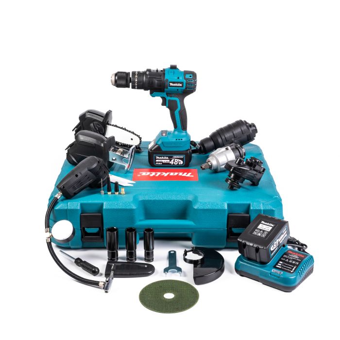 Акумуляторний багатофункціональний набір Makita 7в1 DF500DWE (48V, 6Ah) Мультитул Макіта з кейсом та 2 АКБ
