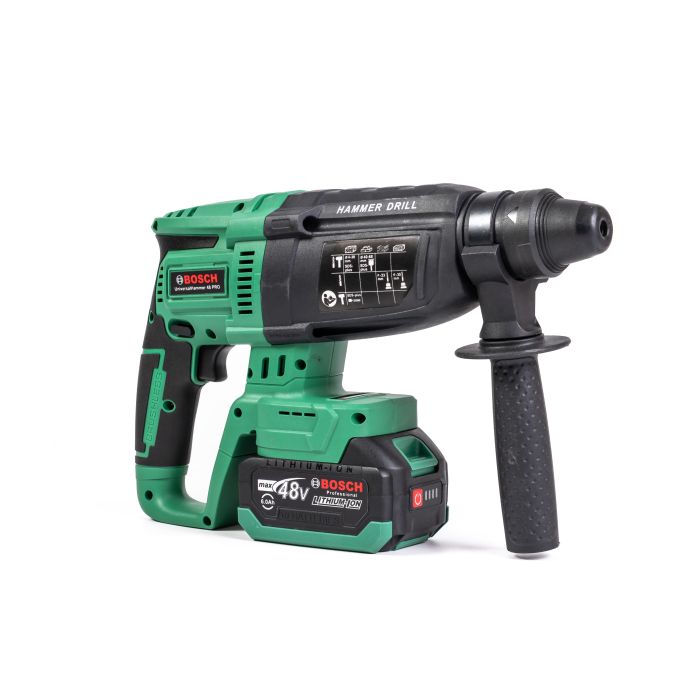 Безщітковий акумуляторний набір Bosch 6в1 (Гайковерт, Шуруповерт, Перфоратор, Секатор, Пила, УШМ) Бош 4 АКБ(48V) та насадки