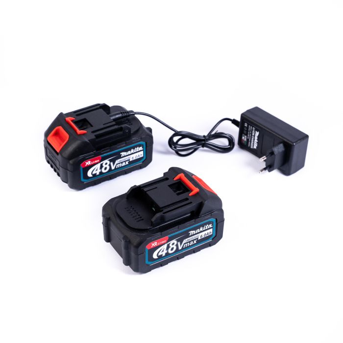 Коса аккумуляторная бесщеточная Makita DUR365ZLX (48V 6Ah) АКБ триммер садовый с 2 аккумуляторами Макита